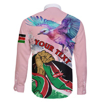 Personalised Kenya Independence Day Family Matching Short Sleeve Bodycon Dress and Hawaiian Shirt The Lilac Breasted Roller Unique Version - Wonder Print Shop