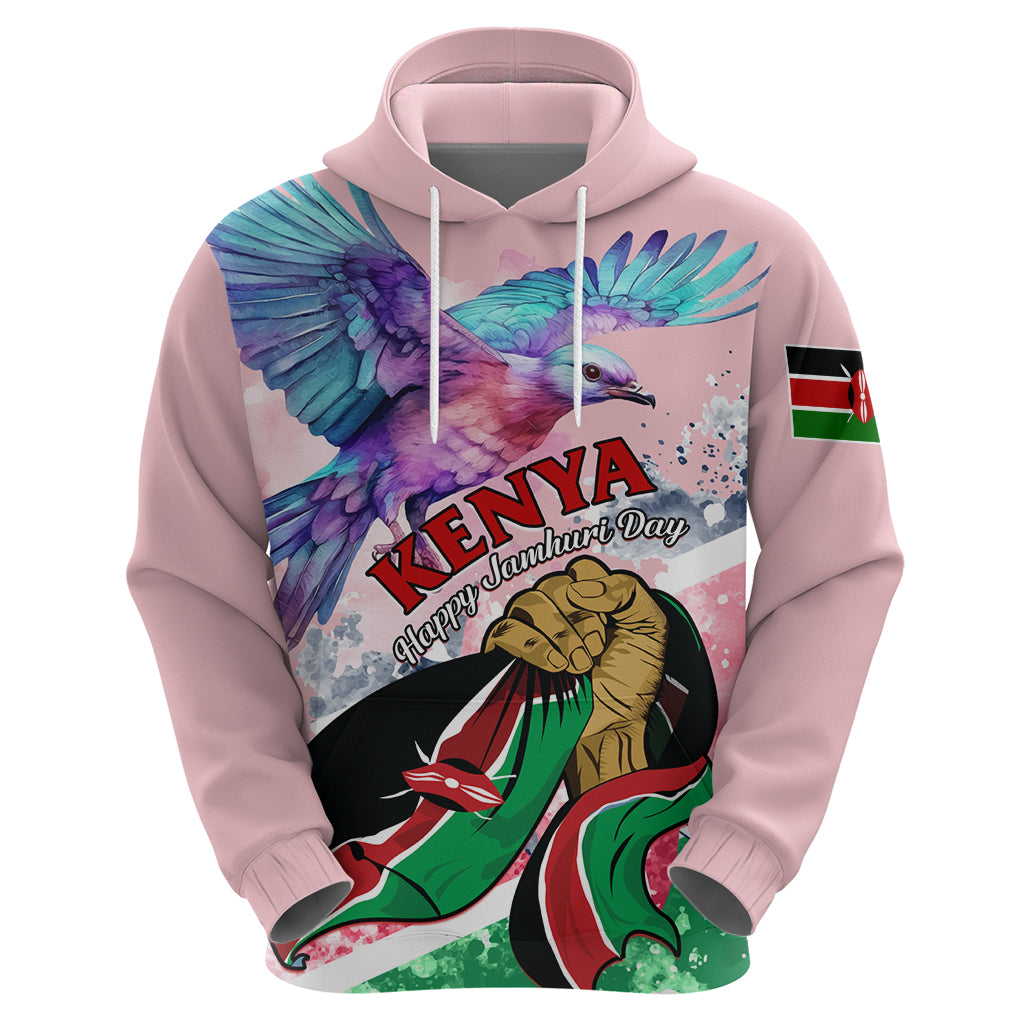 Personalised Kenya Independence Day Hoodie The Lilac Breasted Roller Unique Version - Wonder Print Shop