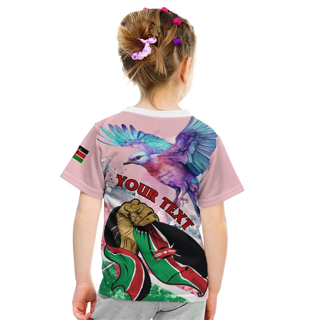 Personalised Kenya Independence Day Kid T Shirt The Lilac Breasted Roller Unique Version - Wonder Print Shop