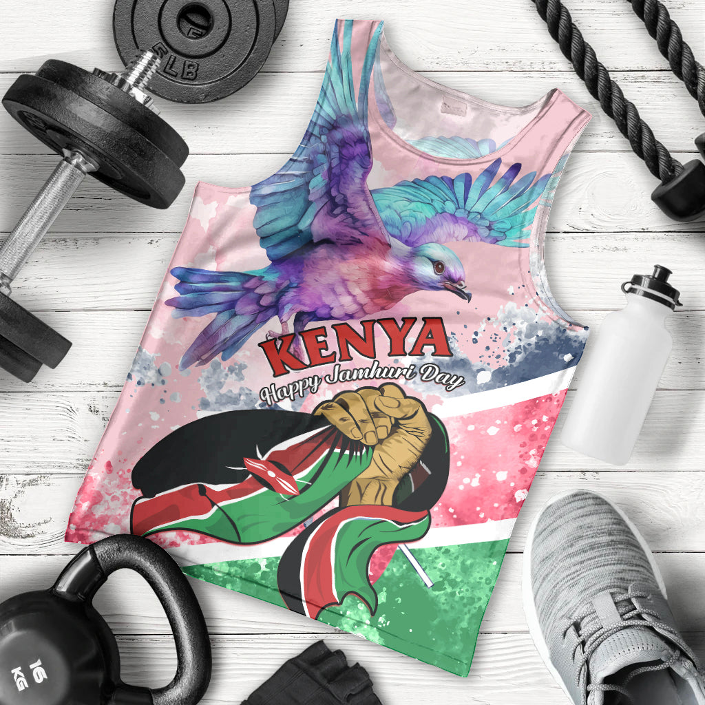 Personalised Kenya Independence Day Men Tank Top The Lilac Breasted Roller Unique Version - Wonder Print Shop