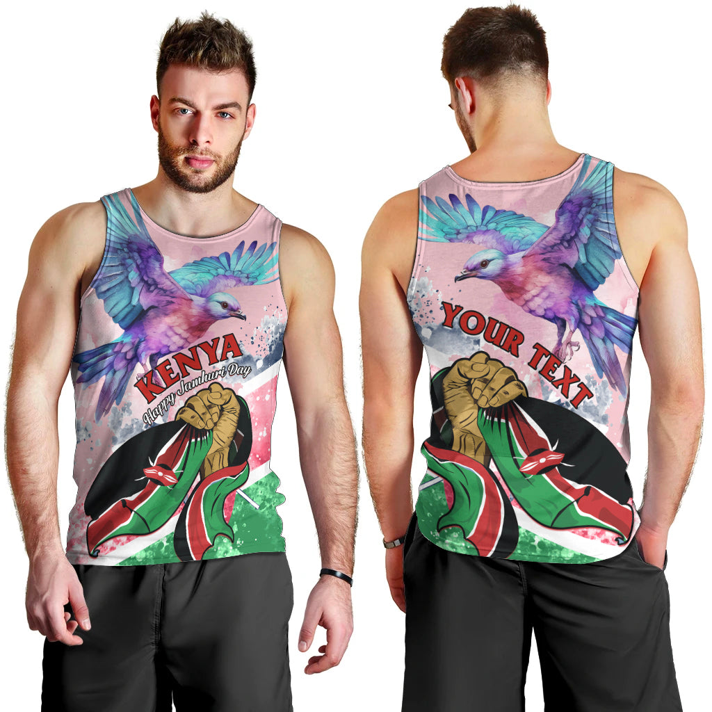 Personalised Kenya Independence Day Men Tank Top The Lilac Breasted Roller Unique Version - Wonder Print Shop
