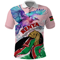 Personalised Kenya Independence Day Polo Shirt The Lilac Breasted Roller Unique Version - Wonder Print Shop