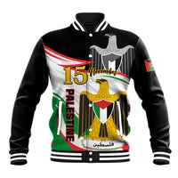 Personalised Palestine Independence Day Baseball Jacket Palestinian Coat Of Arms Special Version - Wonder Print Shop