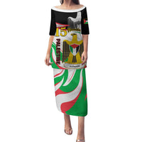 Personalised Palestine Independence Day Family Matching Puletasi Dress and Hawaiian Shirt Palestinian Coat Of Arms Special Version - Wonder Print Shop