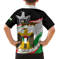 Personalised Palestine Independence Day Family Matching Summer Maxi Dress and Hawaiian Shirt Palestinian Coat Of Arms Special Version - Wonder Print Shop