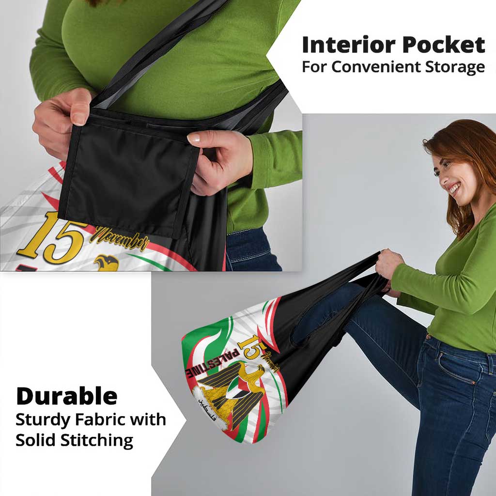 Personalised Palestine Independence Day Grocery Bag Palestinian Coat Of Arms Special Version