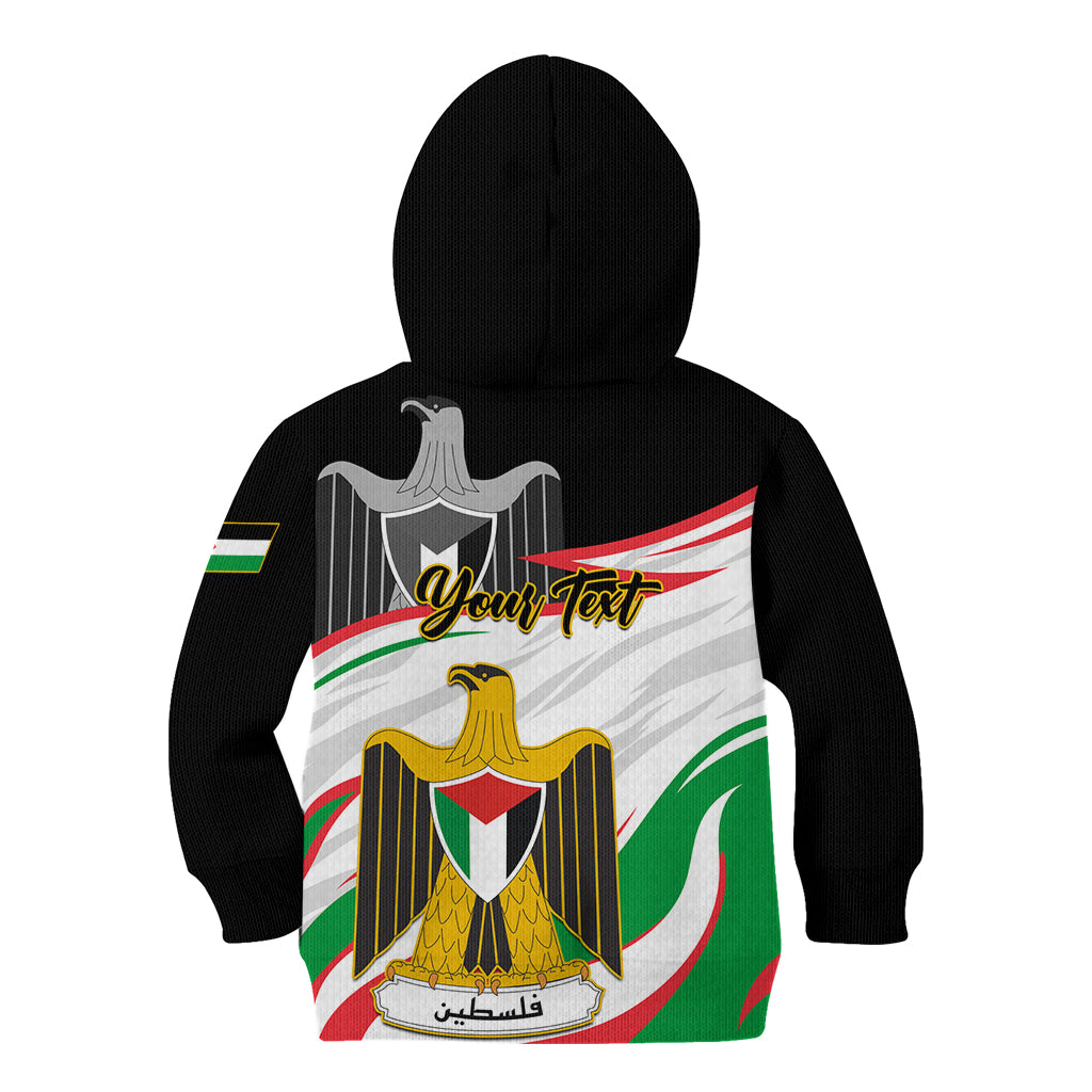 Personalised Palestine Independence Day Kid Hoodie Palestinian Coat Of Arms Special Version - Wonder Print Shop