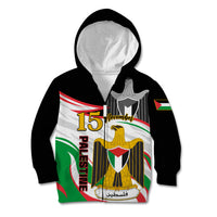 Personalised Palestine Independence Day Kid Hoodie Palestinian Coat Of Arms Special Version - Wonder Print Shop
