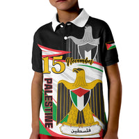 Personalised Palestine Independence Day Kid Polo Shirt Palestinian Coat Of Arms Special Version - Wonder Print Shop
