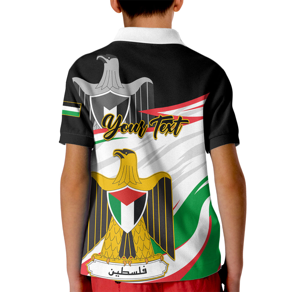 Personalised Palestine Independence Day Kid Polo Shirt Palestinian Coat Of Arms Special Version - Wonder Print Shop