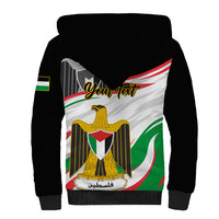 Personalised Palestine Independence Day Sherpa Hoodie Palestinian Coat Of Arms Special Version - Wonder Print Shop