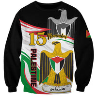 Personalised Palestine Independence Day Sweatshirt Palestinian Coat Of Arms Special Version - Wonder Print Shop