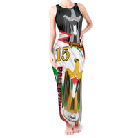 Personalised Palestine Independence Day Tank Maxi Dress Palestinian Coat Of Arms Special Version - Wonder Print Shop