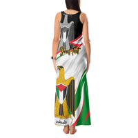 Personalised Palestine Independence Day Tank Maxi Dress Palestinian Coat Of Arms Special Version - Wonder Print Shop