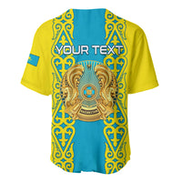 Personalised Kazakhstan Independence Day Baseball Jersey Kazakhstanian Coat Of Arms Special Version - Wonder Print Shop