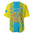 Personalised Kazakhstan Independence Day Baseball Jersey Kazakhstanian Coat Of Arms Special Version - Wonder Print Shop