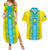 Personalised Kazakhstan Independence Day Couples Matching Summer Maxi Dress and Hawaiian Shirt Kazakhstanian Coat Of Arms Special Version - Wonder Print Shop