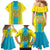 Personalised Kazakhstan Independence Day Family Matching Mermaid Dress and Hawaiian Shirt Kazakhstanian Coat Of Arms Special Version - Wonder Print Shop
