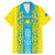 Personalised Kazakhstan Independence Day Family Matching Mermaid Dress and Hawaiian Shirt Kazakhstanian Coat Of Arms Special Version - Wonder Print Shop