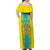 Personalised Kazakhstan Independence Day Family Matching Off Shoulder Maxi Dress and Hawaiian Shirt Kazakhstanian Coat Of Arms Special Version - Wonder Print Shop