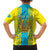 Personalised Kazakhstan Independence Day Family Matching Off Shoulder Short Dress and Hawaiian Shirt Kazakhstanian Coat Of Arms Special Version - Wonder Print Shop