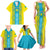 Personalised Kazakhstan Independence Day Family Matching Tank Maxi Dress and Hawaiian Shirt Kazakhstanian Coat Of Arms Special Version - Wonder Print Shop