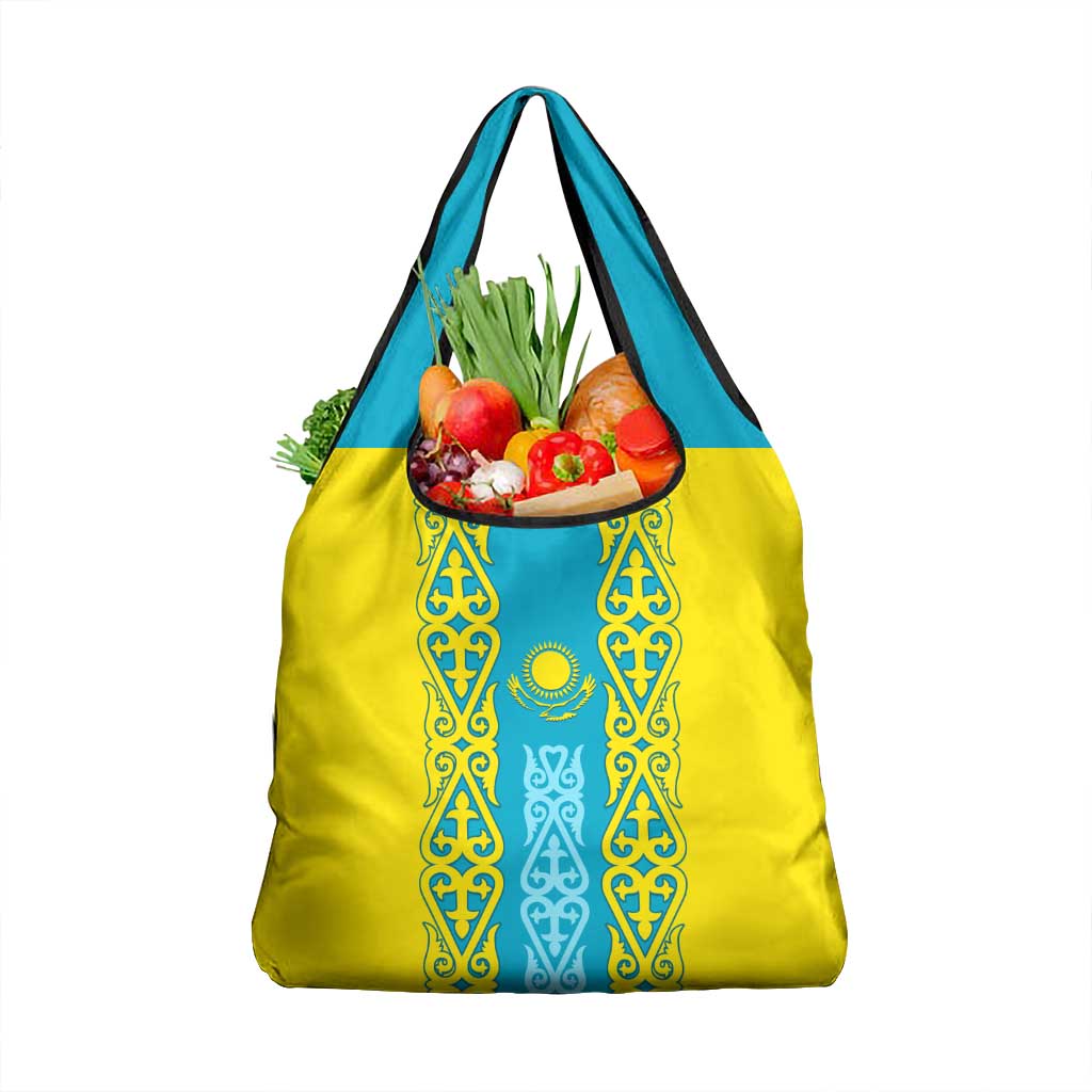 Personalised Kazakhstan Independence Day Grocery Bag Kazakhstanian Coat Of Arms Special Version