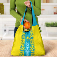 Personalised Kazakhstan Independence Day Grocery Bag Kazakhstanian Coat Of Arms Special Version