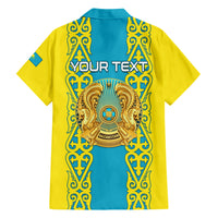 Personalised Kazakhstan Independence Day Hawaiian Shirt Kazakhstanian Coat Of Arms Special Version - Wonder Print Shop