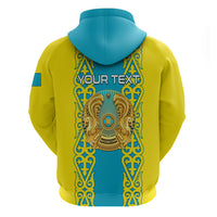 Personalised Kazakhstan Independence Day Hoodie Kazakhstanian Coat Of Arms Special Version - Wonder Print Shop