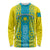 Personalised Kazakhstan Independence Day Long Sleeve Shirt Kazakhstanian Coat Of Arms Special Version - Wonder Print Shop