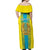 Personalised Kazakhstan Independence Day Off Shoulder Maxi Dress Kazakhstanian Coat Of Arms Special Version - Wonder Print Shop
