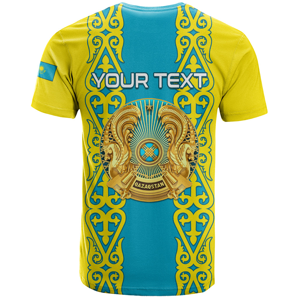 Personalised Kazakhstan Independence Day T Shirt Kazakhstanian Coat Of Arms Special Version - Wonder Print Shop