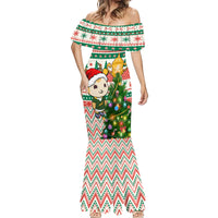 Personalised South Africa Rugby Christmas Mermaid Dress Cute Springbok With Christmas Tree - Wonder Print Shop