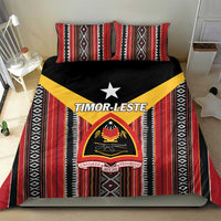 East Timor Bedding Set Timor-Leste Tais Pattern - Wonder Print Shop
