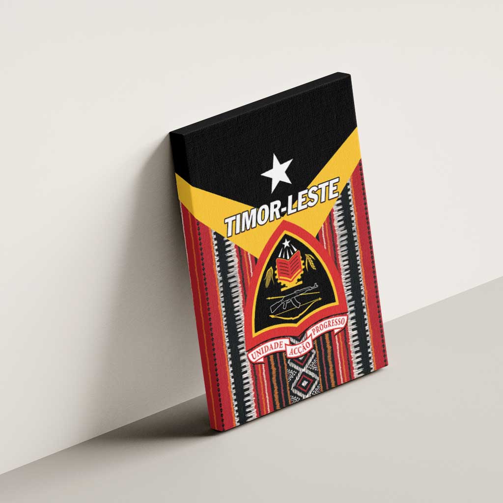East Timor Canvas Wall Art Timor-Leste Tais Pattern - Wonder Print Shop