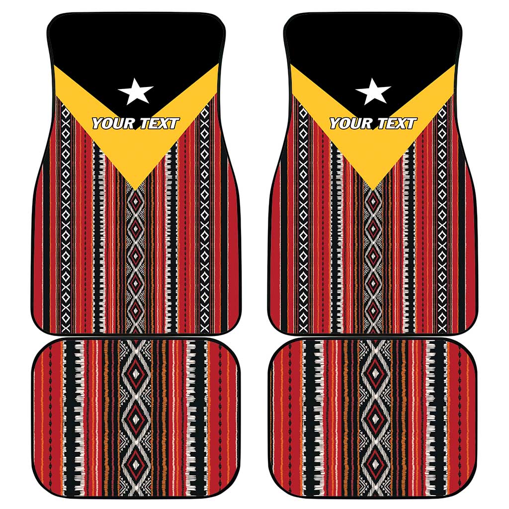 East Timor Car Mats Timor-Leste Tais Pattern - Wonder Print Shop
