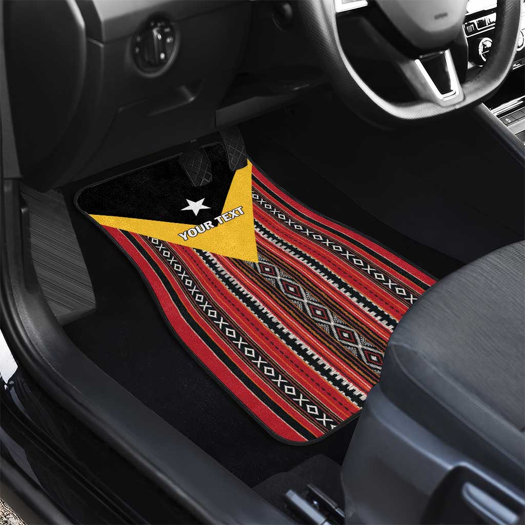 East Timor Car Mats Timor-Leste Tais Pattern - Wonder Print Shop