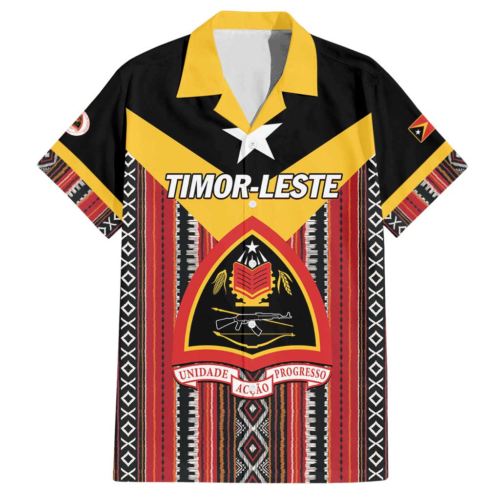 Personalized East Timor Family Matching Summer Maxi Dress and Hawaiian Shirt Timor-Leste Tais Pattern - Wonder Print Shop