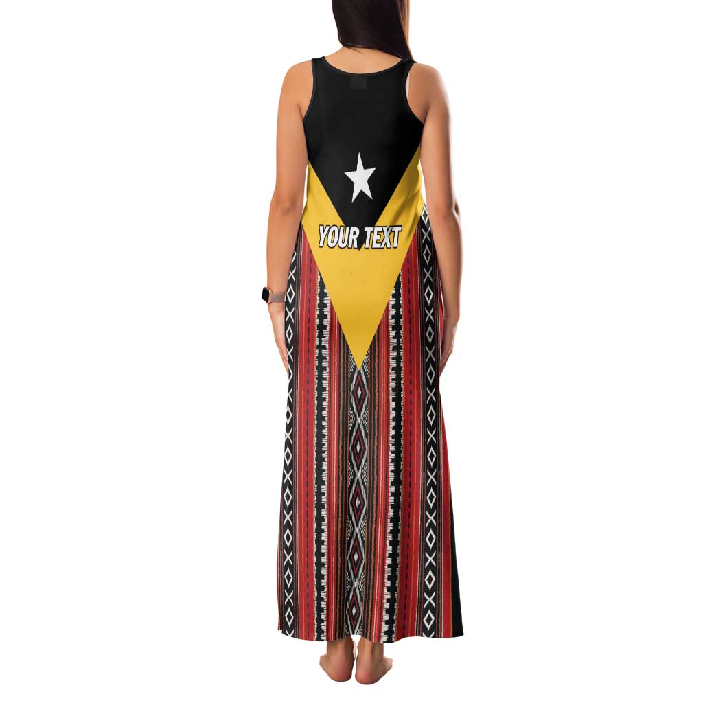 Personalized East Timor Family Matching Tank Maxi Dress and Hawaiian Shirt Timor-Leste Tais Pattern - Wonder Print Shop