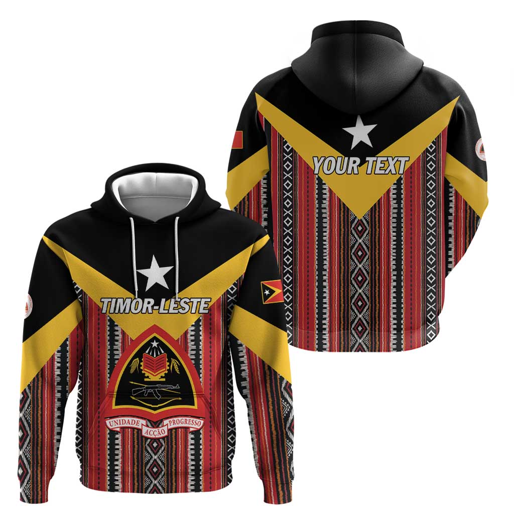 Personalized East Timor Hoodie Timor-Leste Tais Pattern - Wonder Print Shop
