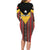 Personalized East Timor Long Sleeve Bodycon Dress Timor-Leste Tais Pattern - Wonder Print Shop