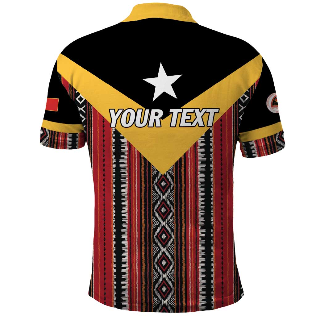 Personalized East Timor Polo Shirt Timor-Leste Tais Pattern - Wonder Print Shop