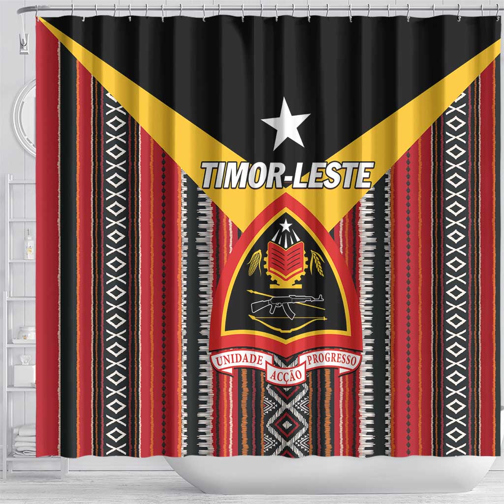 East Timor Shower Curtain Timor-Leste Tais Pattern