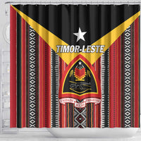 East Timor Shower Curtain Timor-Leste Tais Pattern