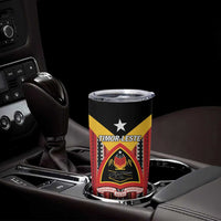 Personalized East Timor Tumbler Cup Timor-Leste Tais Pattern - Wonder Print Shop