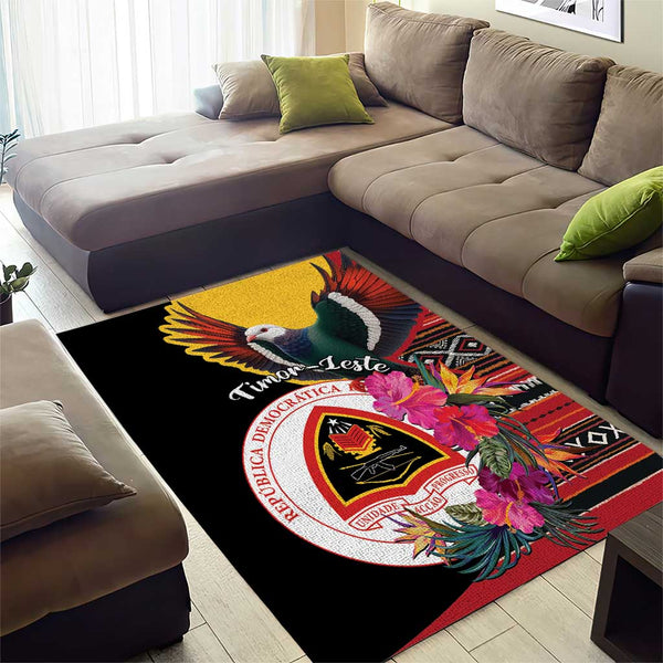 Timor-Leste Area Rug Timor Imperial Pigeon Hibiscus LT01 ...