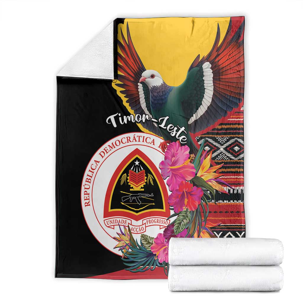 Timor-Leste Blanket Timor Imperial Pigeon Hibiscus