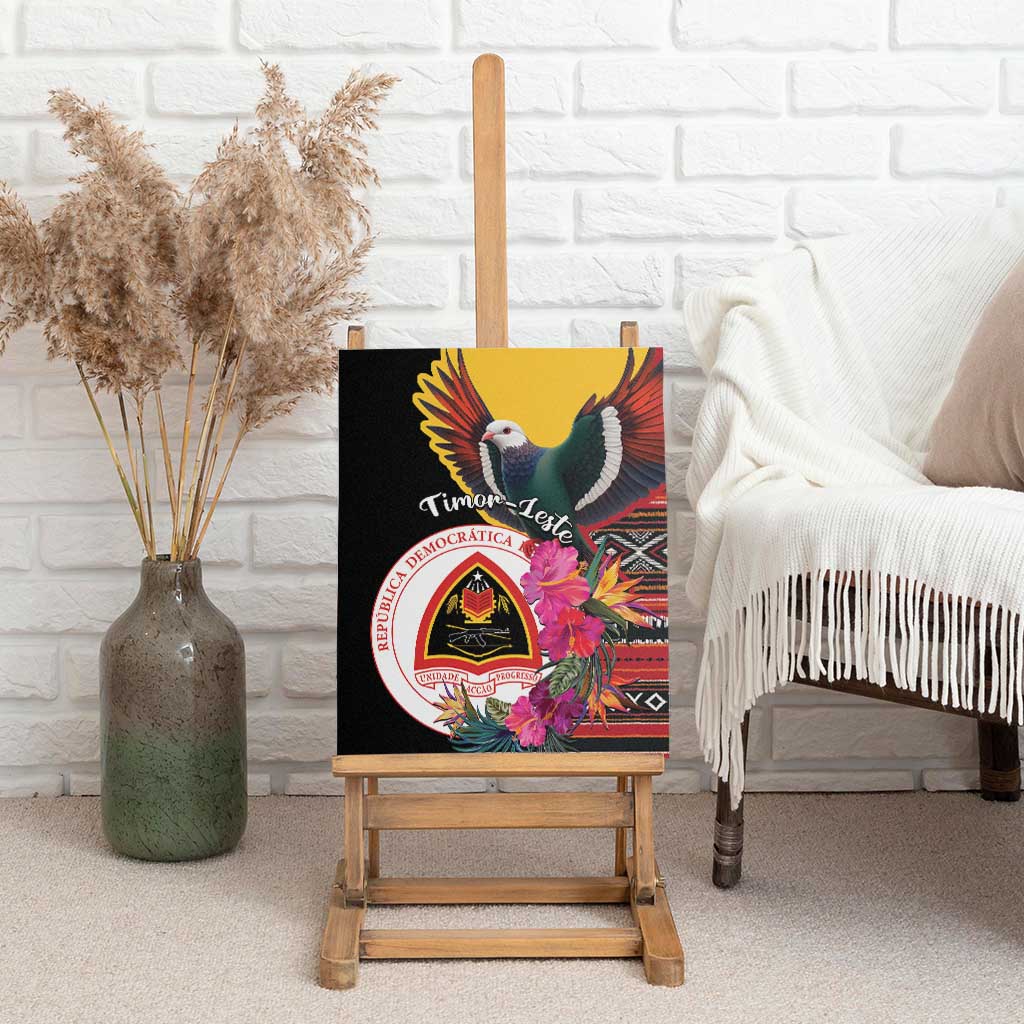 Timor-Leste Canvas Wall Art Timor Imperial Pigeon Hibiscus - Wonder Print Shop