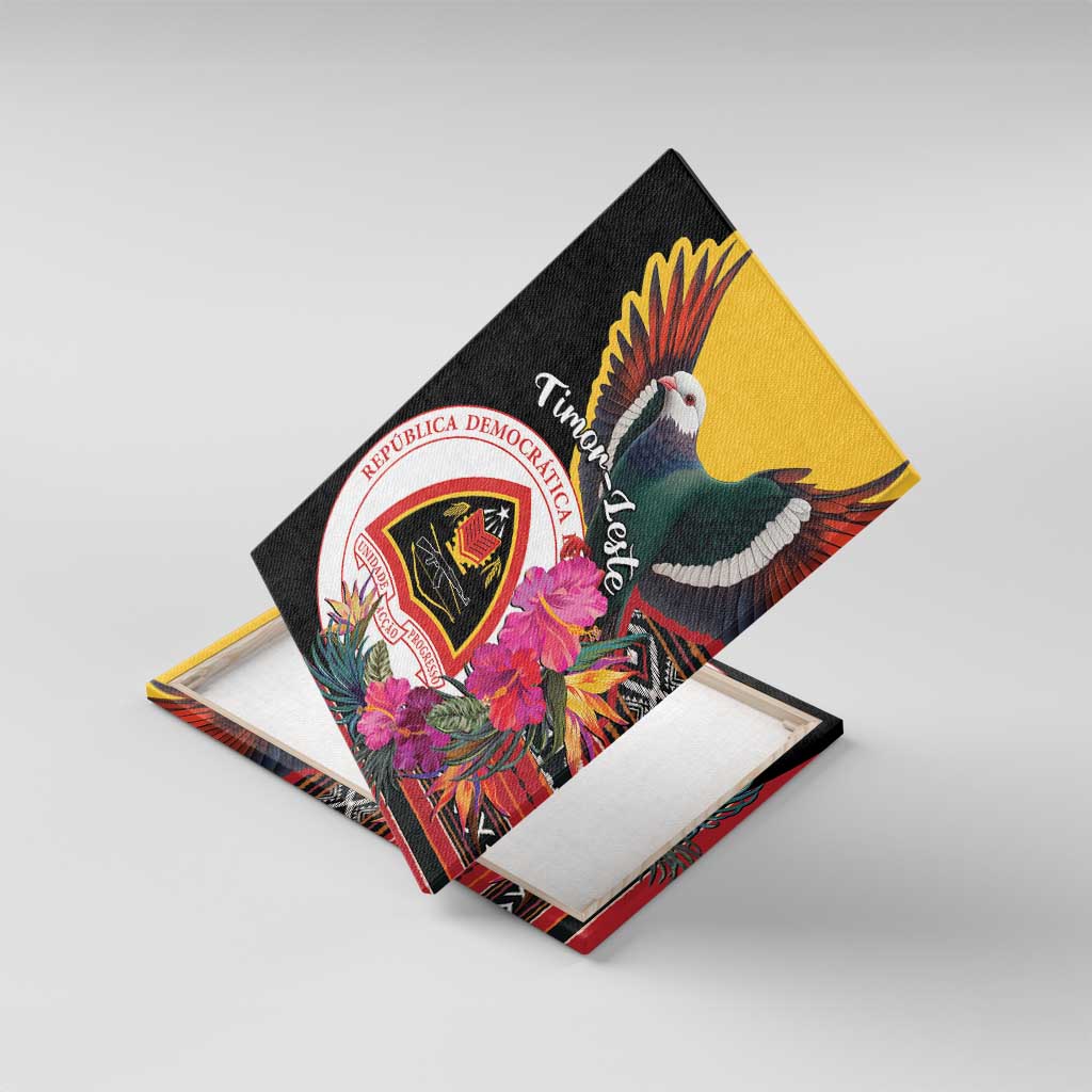 Timor-Leste Canvas Wall Art Timor Imperial Pigeon Hibiscus - Wonder Print Shop